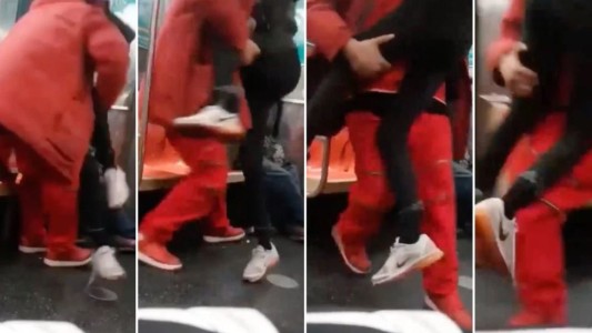 Video espeluznante: un hombre intentó secuestrar a una mujer en el subte de Nueva York