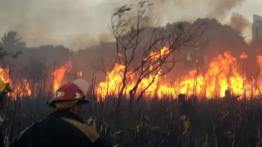 Incendio en la Reserva Ecológica: "El viento hace dificultosa la tarea"
