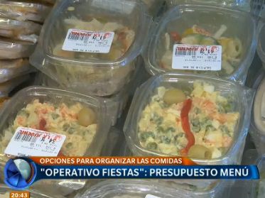 Operativo Fiestas: presupuesto menù