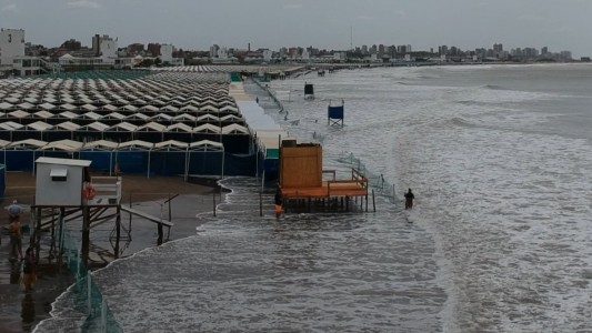 VIDEO: playa sin playa en Mar del Plata