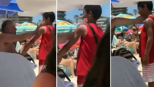 Gran gesto: un turista le puso protector a un nene que vendía en la playa