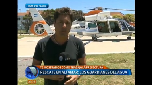 Emotivo rescate en la playa de Monte Hermoso