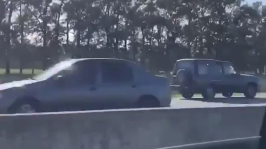 Conductor imprudente maneja a contramano por la Ruta 2