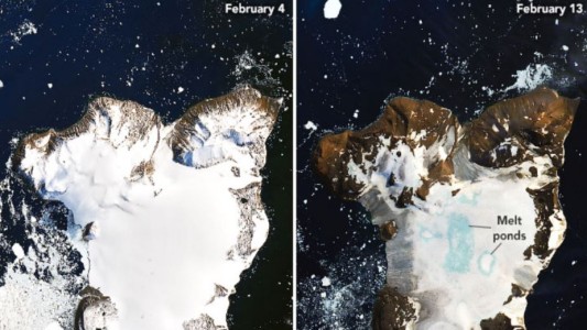 La NASA compartió imágenes impactantes sobre el derretimiento de la Antártida