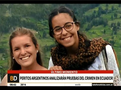 Viajan a Ecuador 4 peritos argentinos para colaborar con la investigación del doble crimen