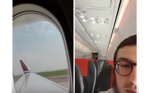 "Nunca vivimos una situación similar", le dijeron los tripulantes a un argentino que grabó el inusual vuelo