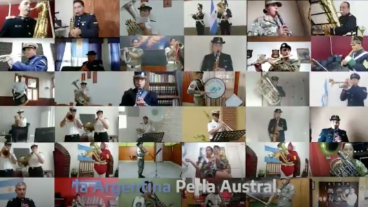 Conmovedor: bandas militares de todo el país tocaron la marcha de Malvinas de forma virtual
