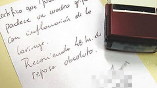 Catamarca: le dieron 3 días de reposo y falsificó el certificado para tomarse un mes