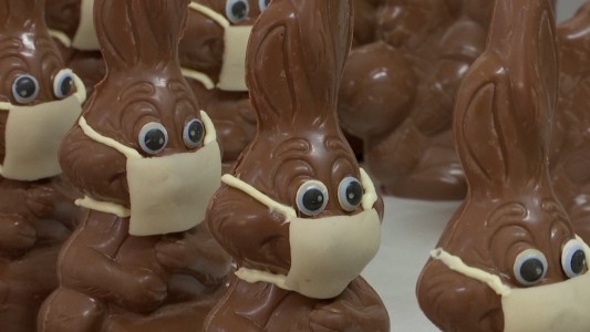 Coronavirus: Los conejos de pascua vienen con barbijos