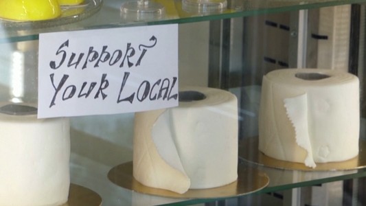 Coronavirus: Un ícono de la cuarentena hecho torta