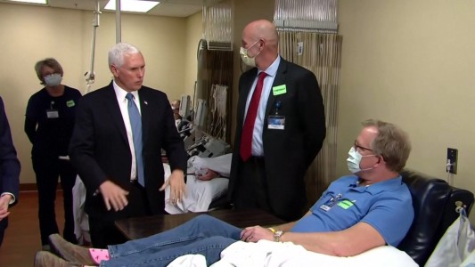 Coronavirus: Polémica por el vice de EE UU sin barbijo