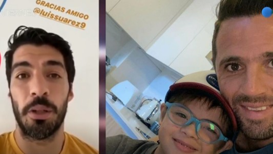 El hijo de  Walter Montillo le "robó" el celular y le mandó mensajes a Messi y Suárez: esto recibió de respuesta