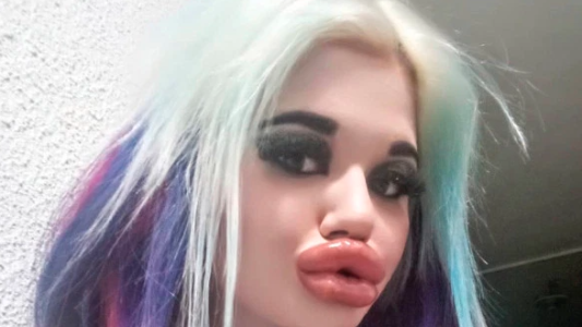 La joven que se dio 20 inyecciones para tener los labios más grandes del mundo