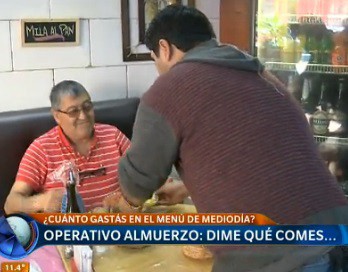 Operativo almuerzo: dime qué comes...