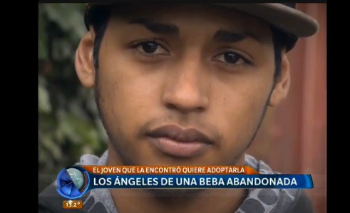 El joven que encontró a la beba recién nacida tirada quiere adoptarla
