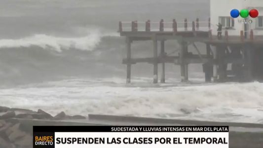 Mar del Plata sin clases por el temporal
