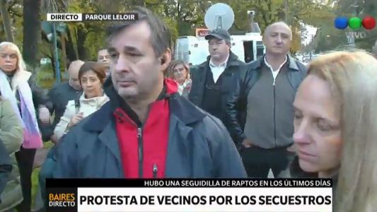 Ola de secuestros: protesta de vecinos de Parque Leloir