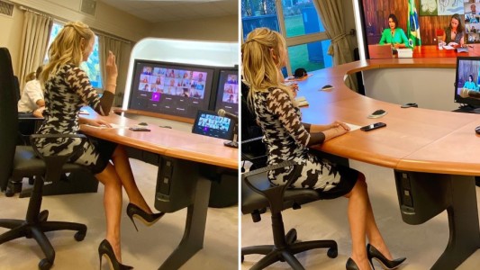 Fabiola Yáñez participó en una reunión virtual de Primeras Damas