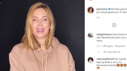 El hisopado a Jesica Cirio dio negativo y lo contó en sus redes sociales