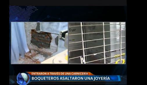 Golpe boquetero en una joyería de Palermo