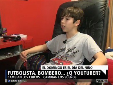 Futbolista, bombero o...¿youtuber?