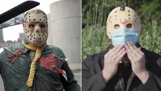 Video: Jason de "Martes 13" en una campaña por el uso de tapabocas