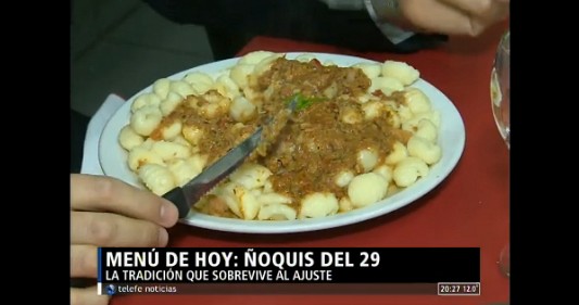 Menú de hoy: ñoquis del 29