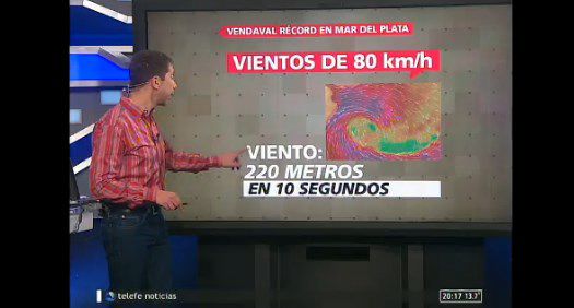 Vendaval récord en Mar del Plata