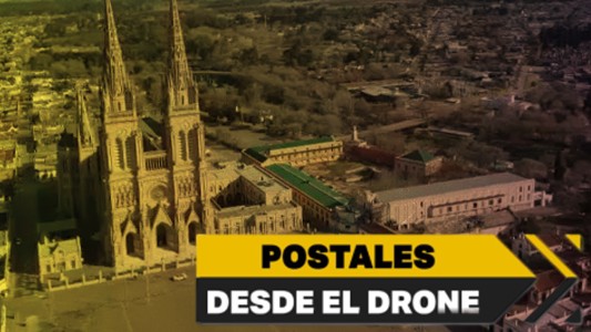 Postales de Luján en cuarentena, desde el drone