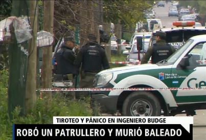 Robó un patrullero y murió baleado