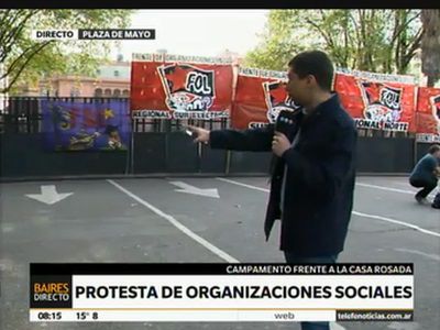 Corte total en los alrededores de la Plaza de Mayo