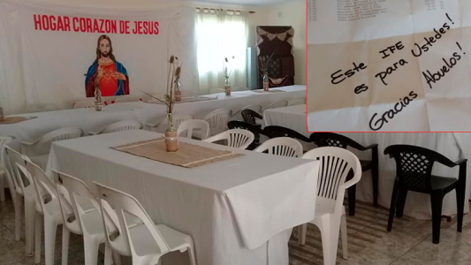 "Este IFE es para los abuelos": donaron $10.000 en mercadería a un geriátrico