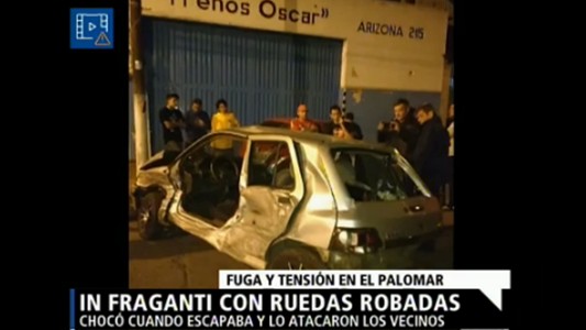 In fraganti con ruedas robadas