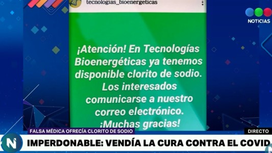 Se hacía pasar por médica y vendía la "cura" contra el coronavirus