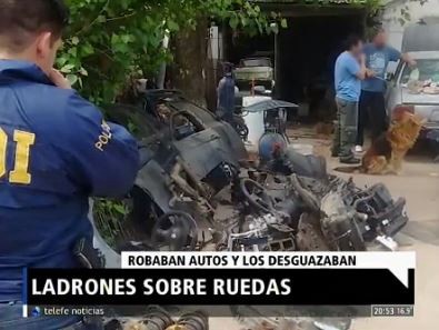 Ladrones sobre ruedas: encontraron vehículos en proceso de corte