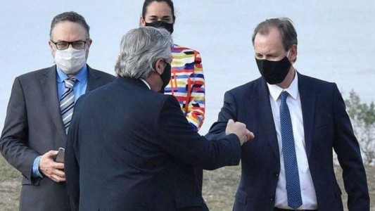 Gustavo Bordet, que tiene coronavirus, estuvo el viernes con Alberto Fernández