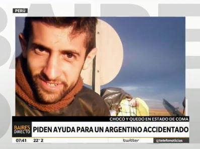 Padre del argentino internado en Perú: "Es verlo morir de a partes"