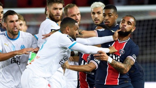 Cinco expulsados, entre ellos dos argentinos, en el picante Marsella-PSG