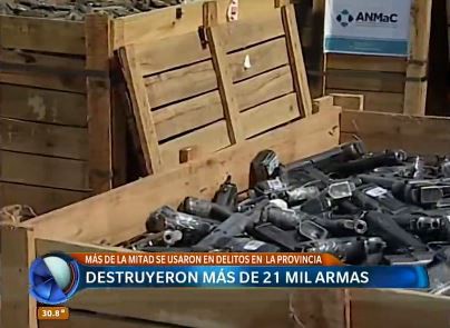Destruyeron más de 26 mil armas en la provincia de Buenos Aires