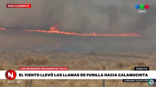 Córdoba no descansa: el fuego avanzó en San Clemente
