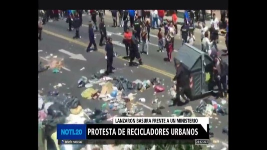 Protesta de recicladores urbanos