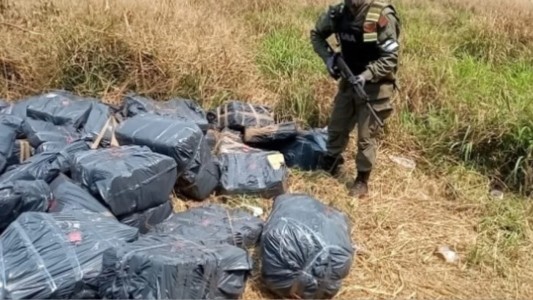 Hallan tres toneladas de marihuana escondida entre maleza en Misiones