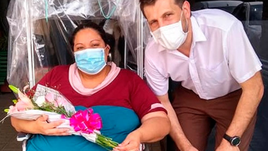 Entrerriana superó por segunda vez el Covid-19: "vuelta a casa, felicidad total"