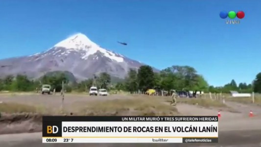 Un militar muerto y otros 3 heridos por una avalancha en el volcán Lanín