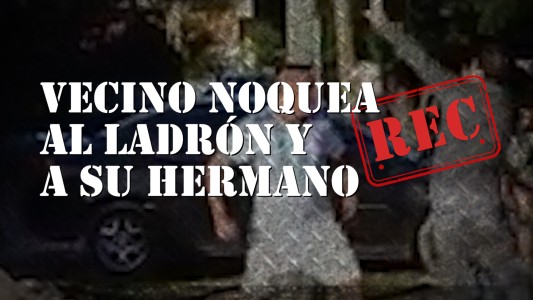 Vecino noquea al ladrón y a su hermano #REC
