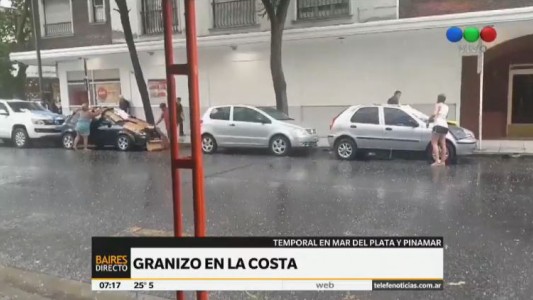 Granizó en la costa