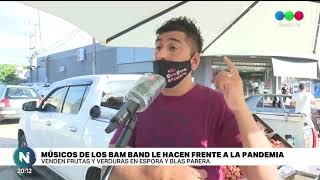Músicos en pandemia: los Bam-Band se las rebuscan vendiendo verduras