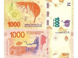 Argentina importará billetes de 1.000 pesos desde España
