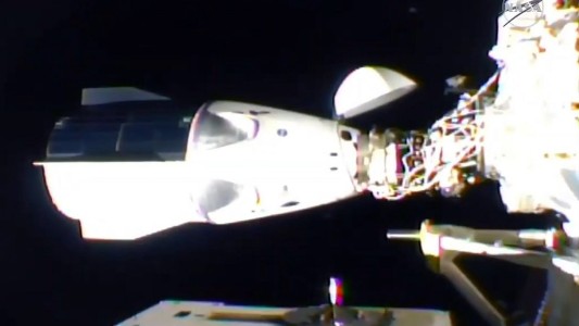 El festejo sin gravedad en la Estación Espacial Internacional cuando llegó la cápsula de SpaceX