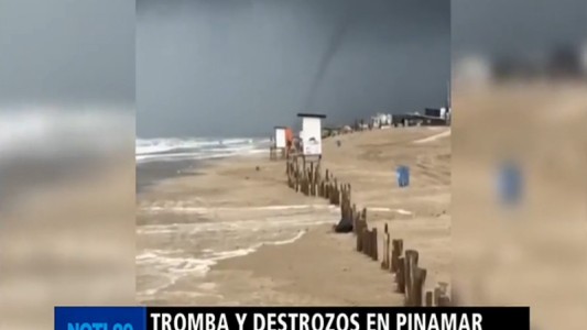 La tromba marina que se vio desde Montevideo